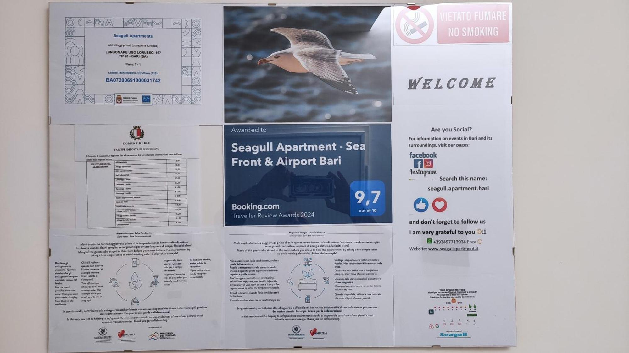 Seagull Apartments - Front And Sea View & Airport Bari Extérieur photo